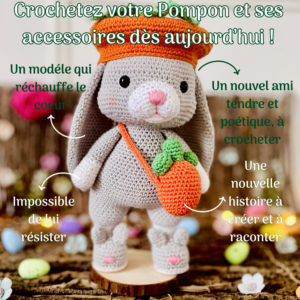 Pompon le lapin - patron au crochet PDF par Tif Créatif