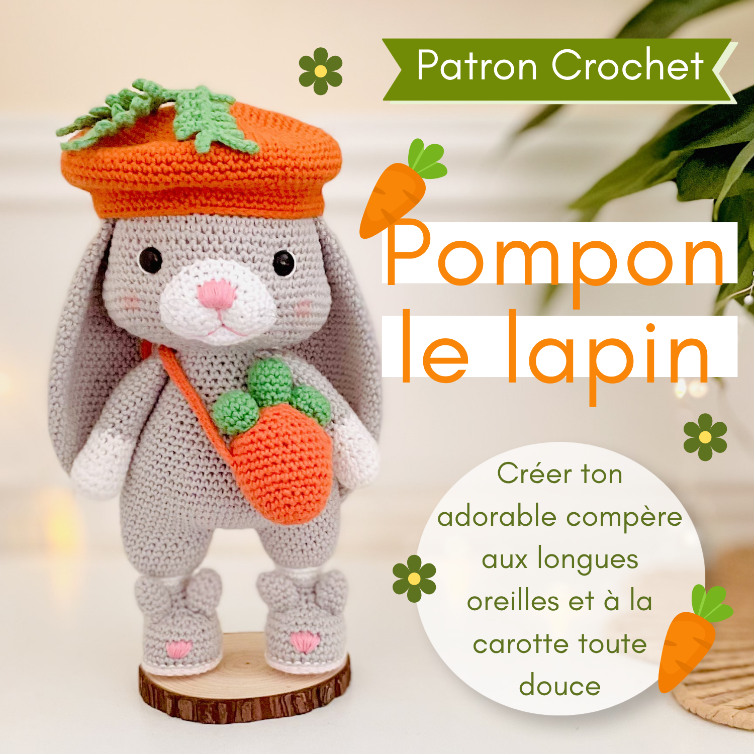 Pompon le lapin au crochet PDF par Tif Créatif