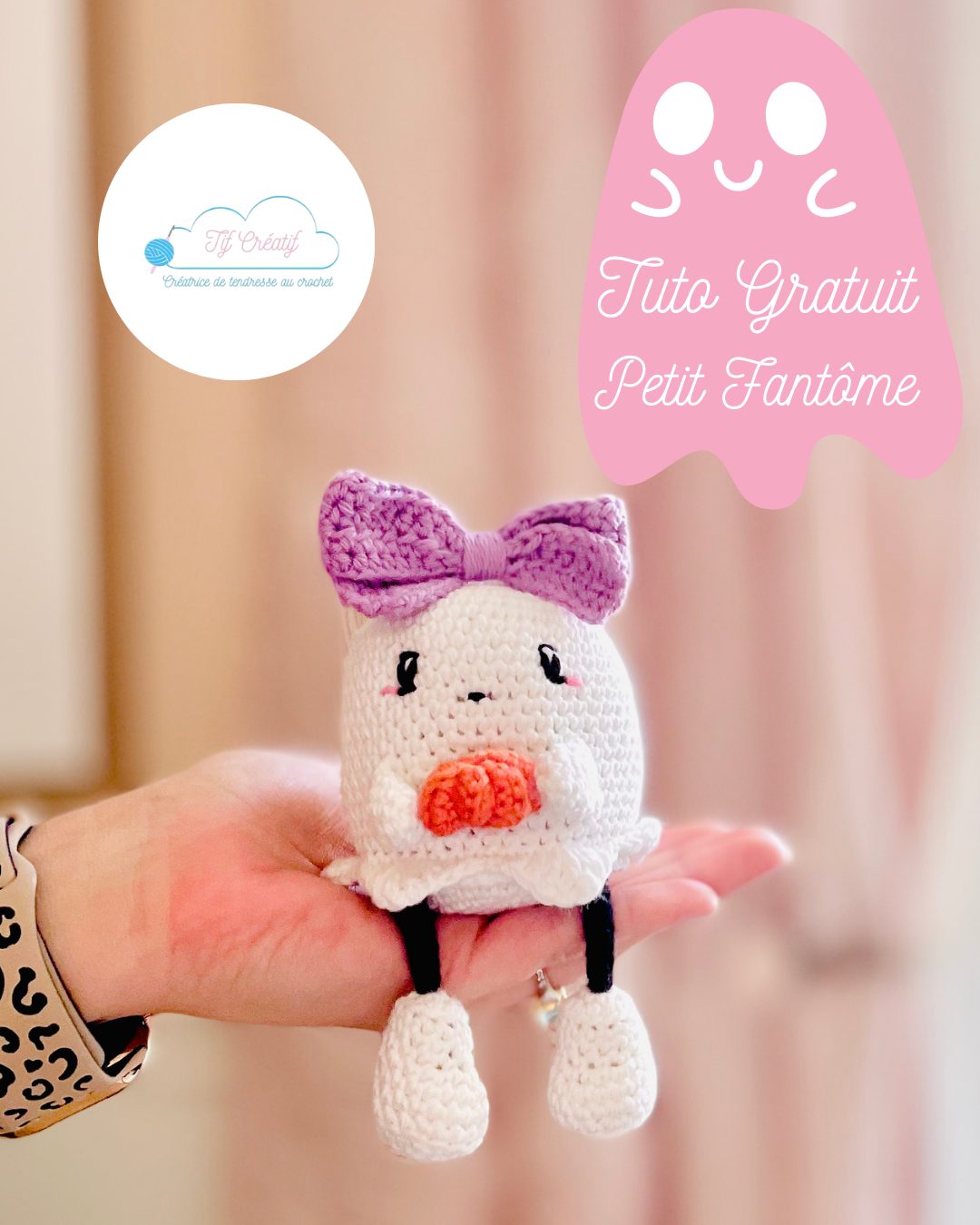 Petit Fantôme au crochet Petit Fantôme au crochet réaliser à partir du tuto gratuit de Tif Créatif