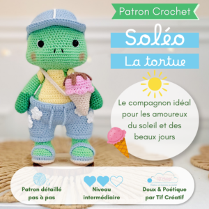 Soléo la tortue - Patron crochet PDF