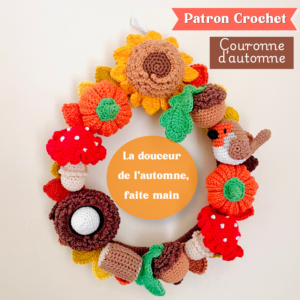 Couronne d'Automne – Patron au crochet PDF par Tif Créatif