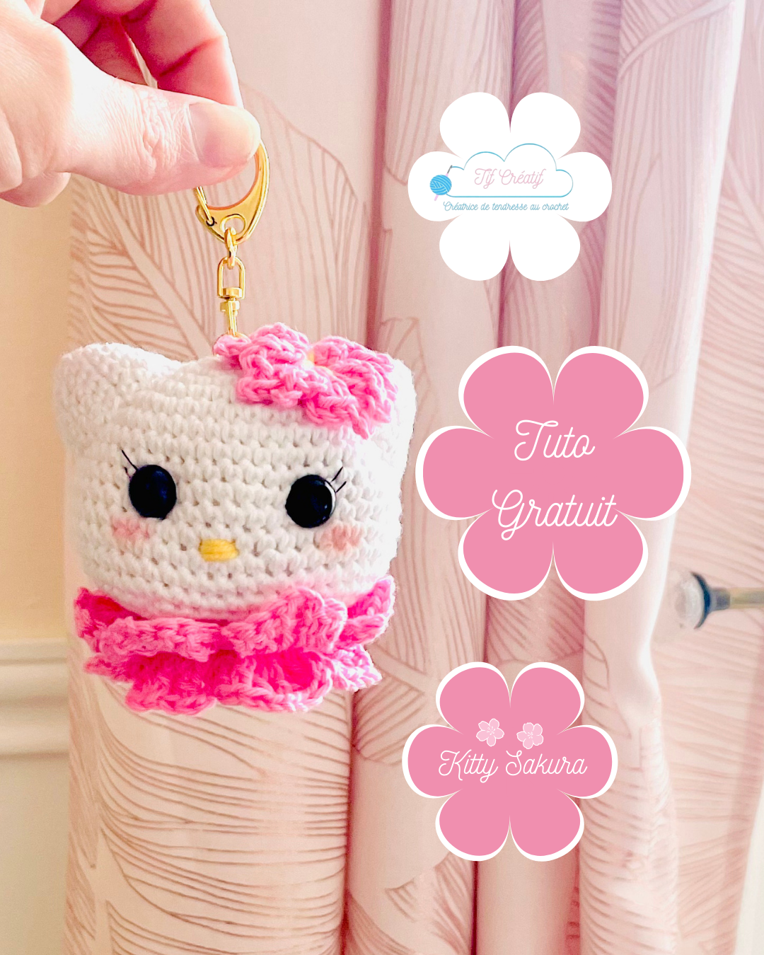 Kitty Sakura au crochet Kitty Sakura au crochet réaliser à partir du tutoriel gratuit