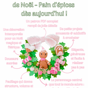 Couronne de Noël Ourson – Patron au crochet PDF réaliser par Tif Créatif