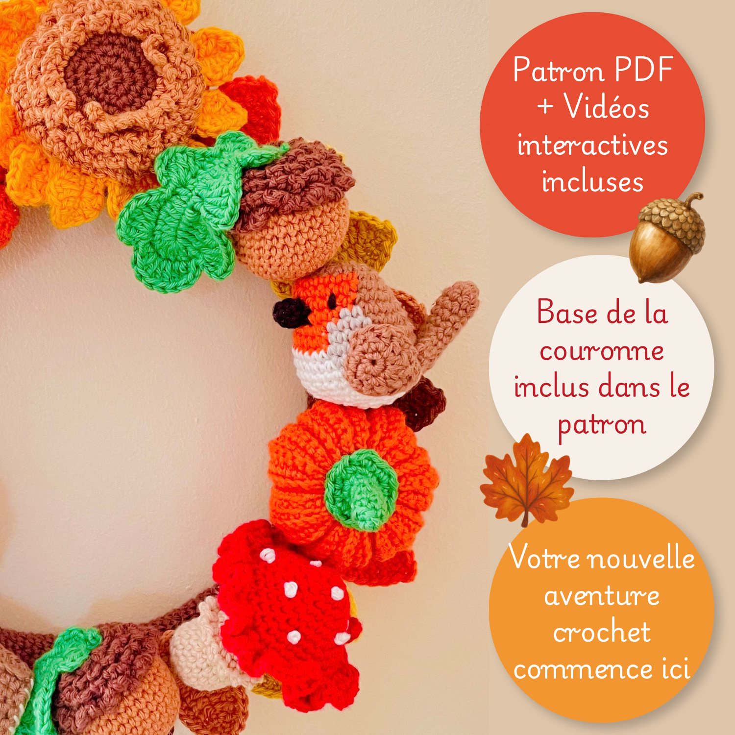 Couronne d'Automne – Patron au crochet PDF – Image 2