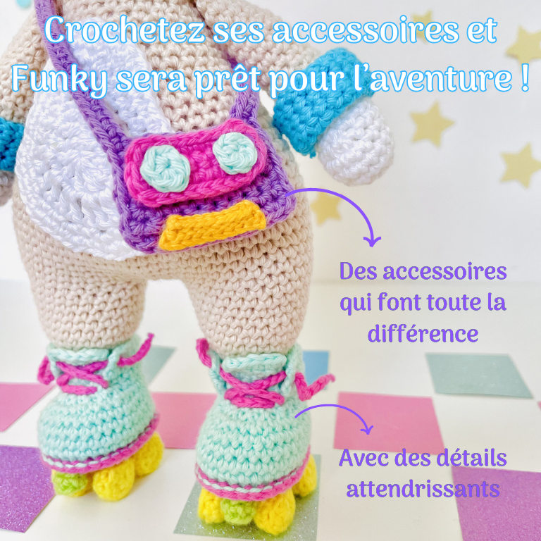 Funky 80's le lapin - Patron au crochet PDF – Image 2