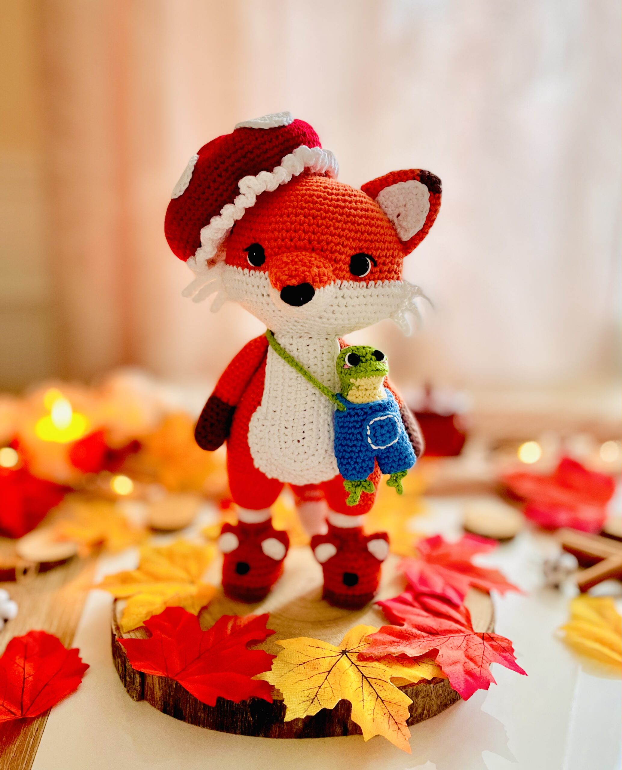 Le Renardeau & sa Grenouille – Crocheté à la Main – Image 2