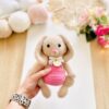 Pompon Lapin Beige Salopette Rose – Image 3