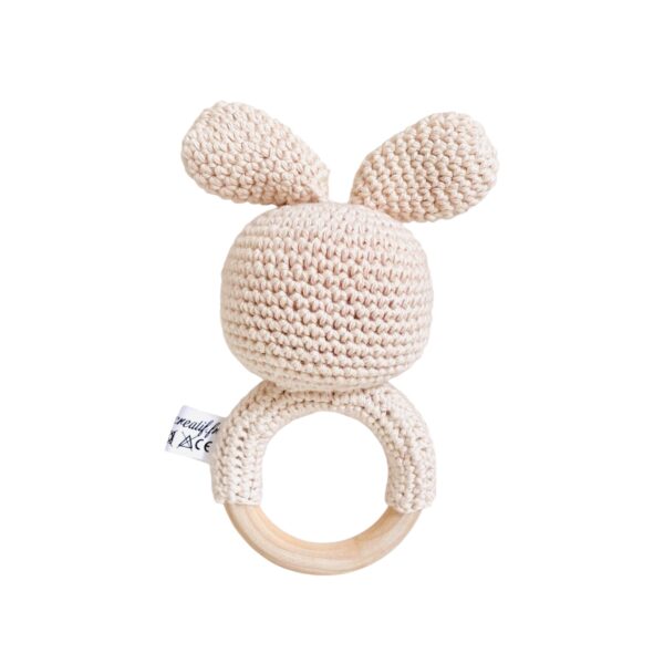 Hochet Pompon Le Lapin Beige – Image 2