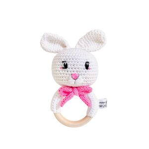 Hochet Pompon le Lapin Blanc
