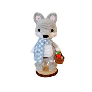 Gaspard le loup gris - crocheté à la main par Tif Créatif